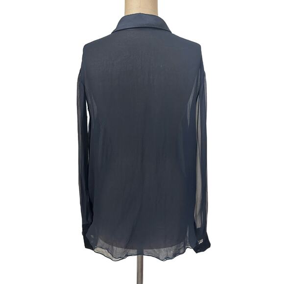 Jason Wu Sheer Silk Blouse size 10 - Picture 6 of 9